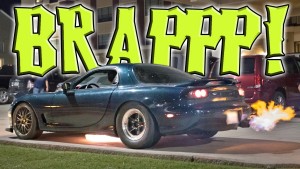 9,000 RPM Rotary Powered Mazda Belches Flames