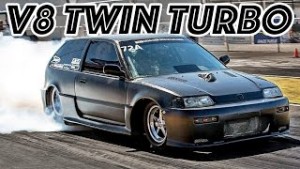 Twin Turbo V8 Powered Honda Civic