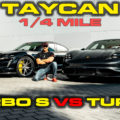 Porsche Taycan Turbo S vs Turbo 1/4 Mile