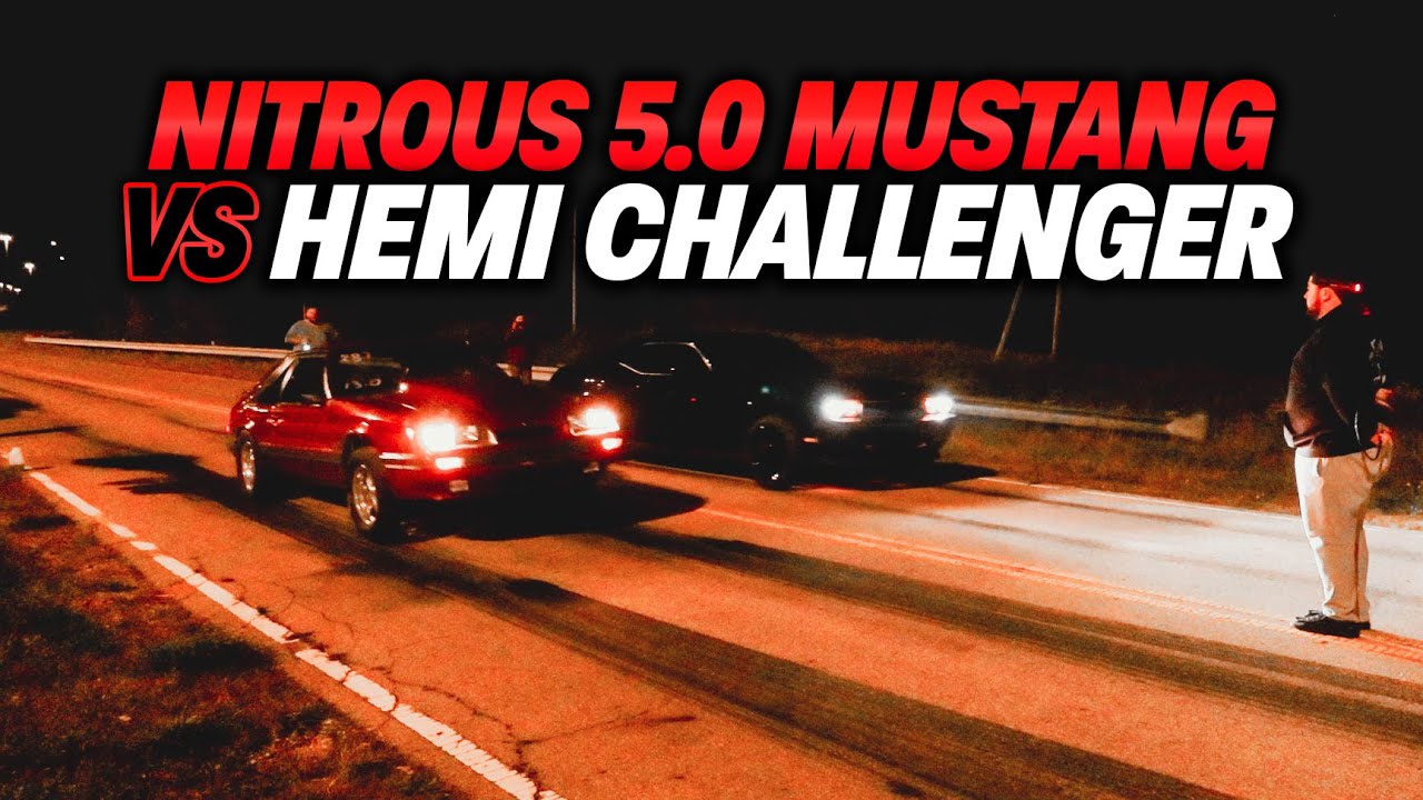 SRC Nitrous Fox Body vs HEMI Dodge Challenger – Street Digs