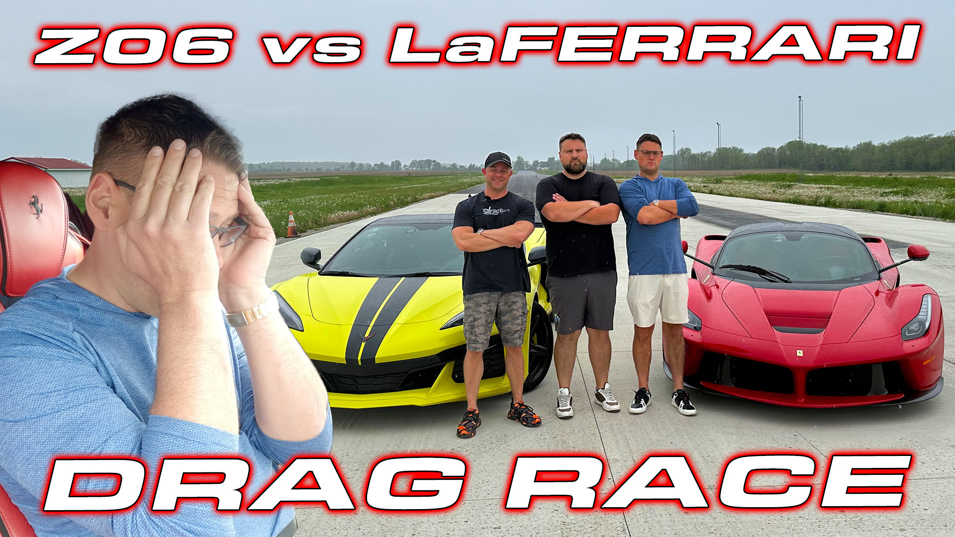 Corvette Z06 vs $4M Ferrari LaFerrari 1/4 Mile Drag Race