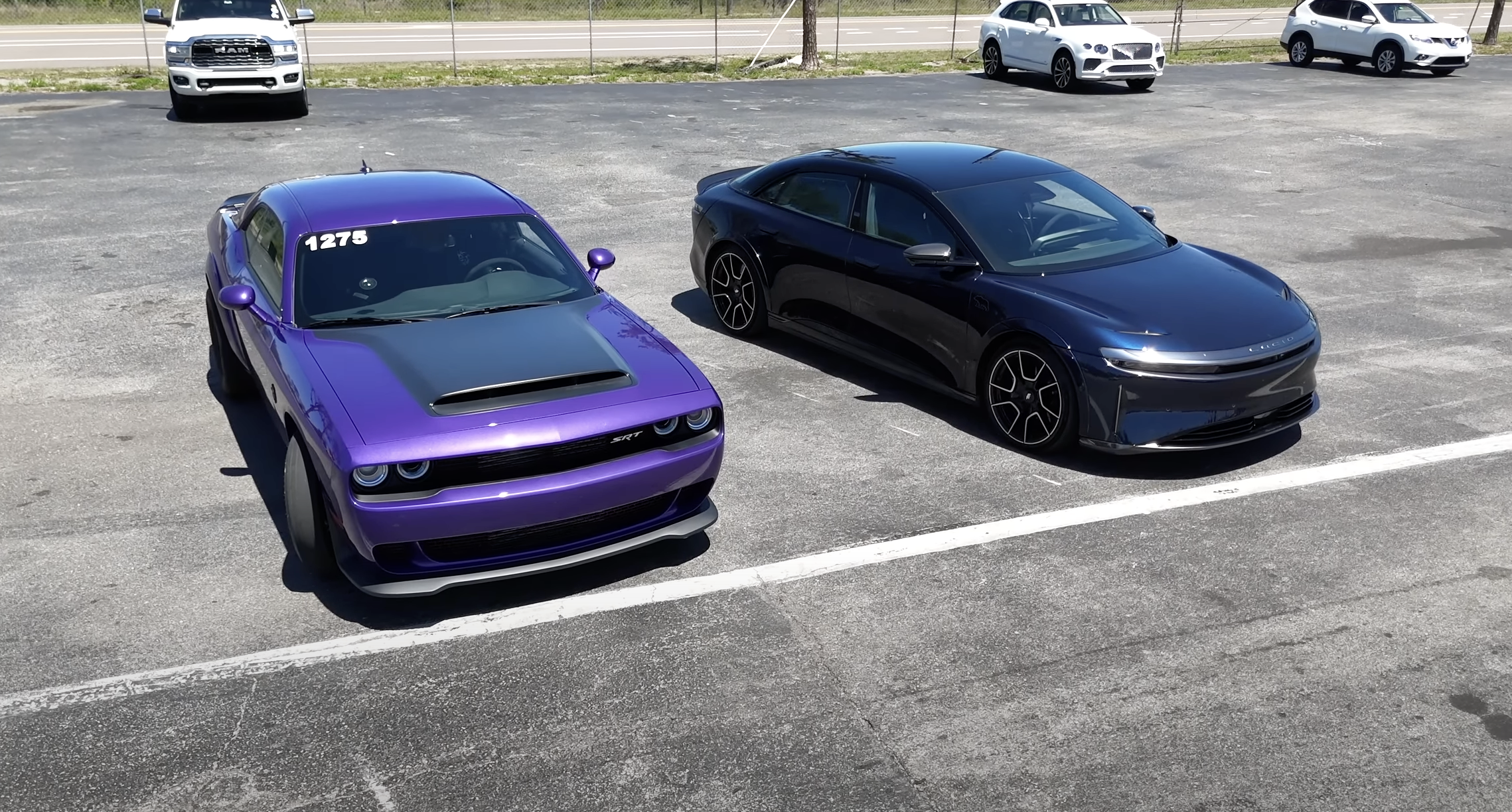 Lucid Sapphire takes down the Dodge Demon 170 in a 1/4 Mile Drag Race