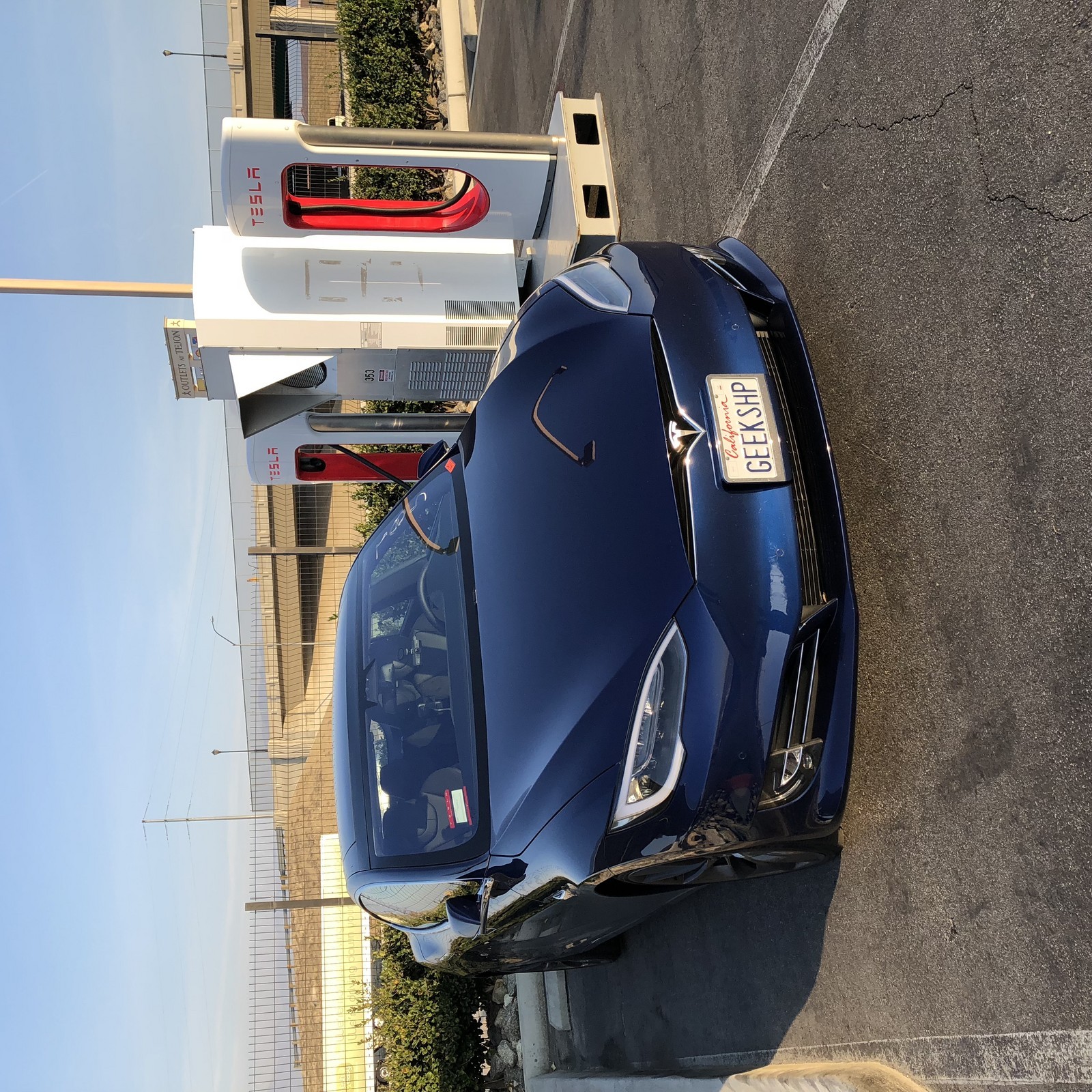 Deep Metallic Blue 2017 Tesla Model S 75D Uncorked