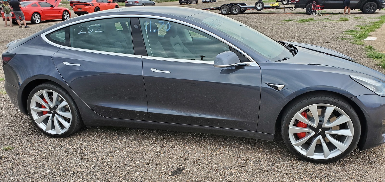 Grey 2019 Tesla Model 3 Performance