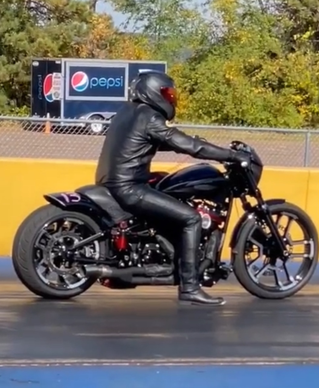 black 2020 Harley-Davidson Softail fxst custom built