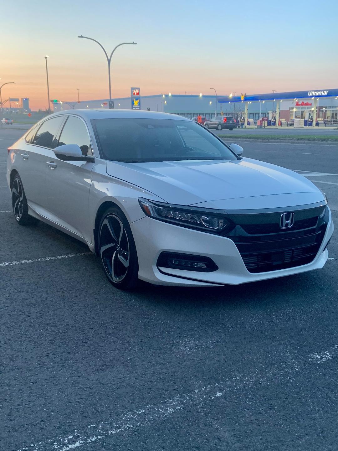 white 2019 Honda Accord sport 2.0t
