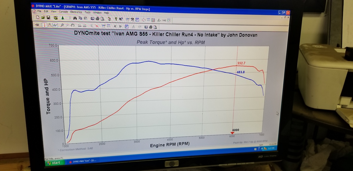 Mercedes-Benz S55 AMG Dyno Graph Results