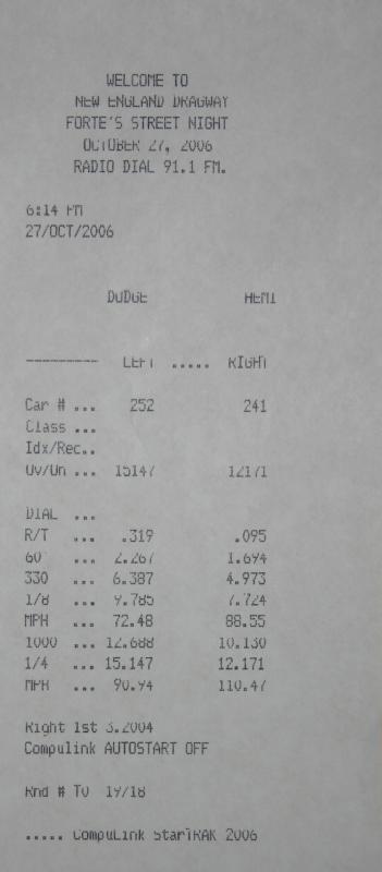 Ford Mustang Timeslip Scan