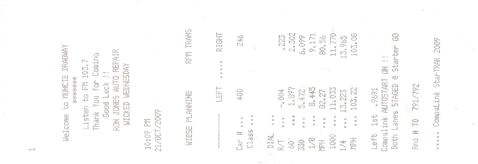 Ford ZX2 Escort Timeslip Scan