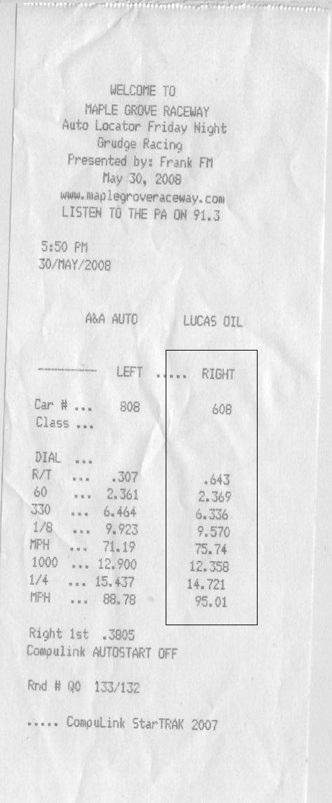 2002  Acura RSX Type-S Timeslip Scan