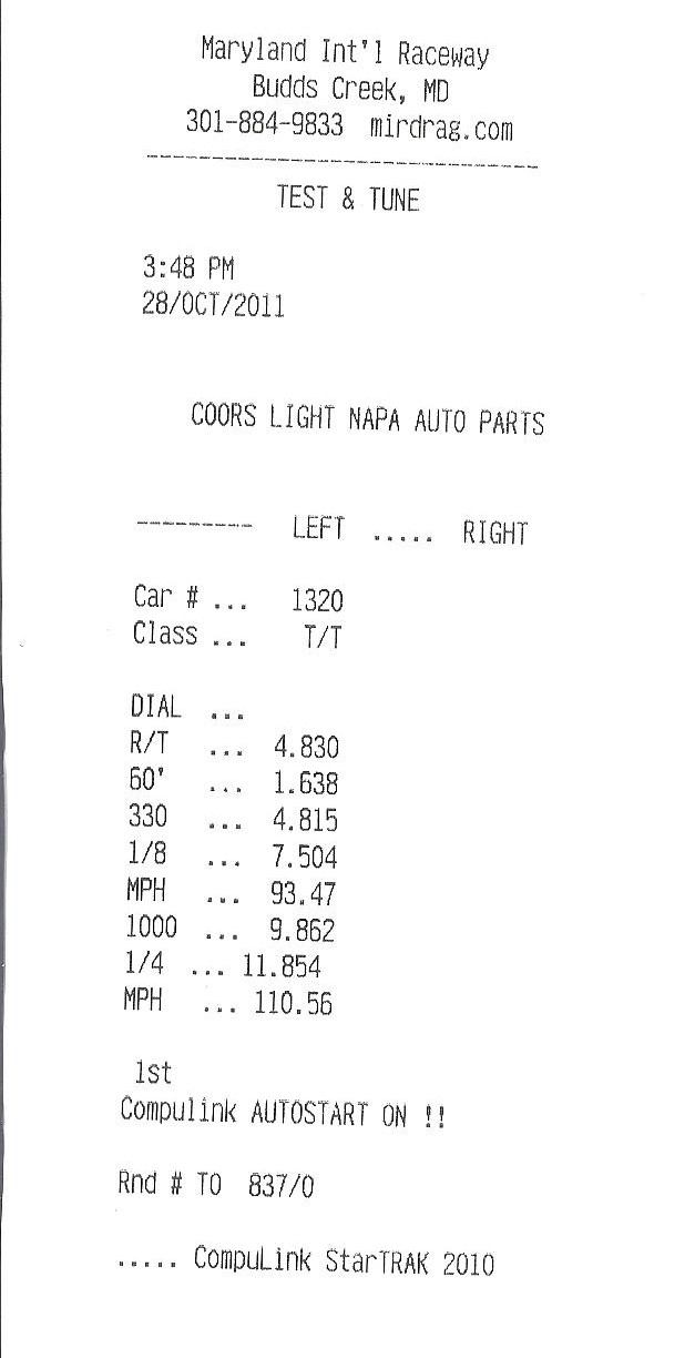 2007  Ford Mustang  Timeslip Scan