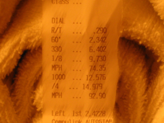 2006  Ford Mustang S197 V6 Coupe Timeslip Scan