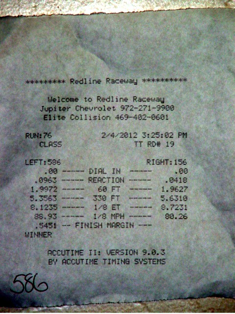 Dodge Charger Timeslip Scan