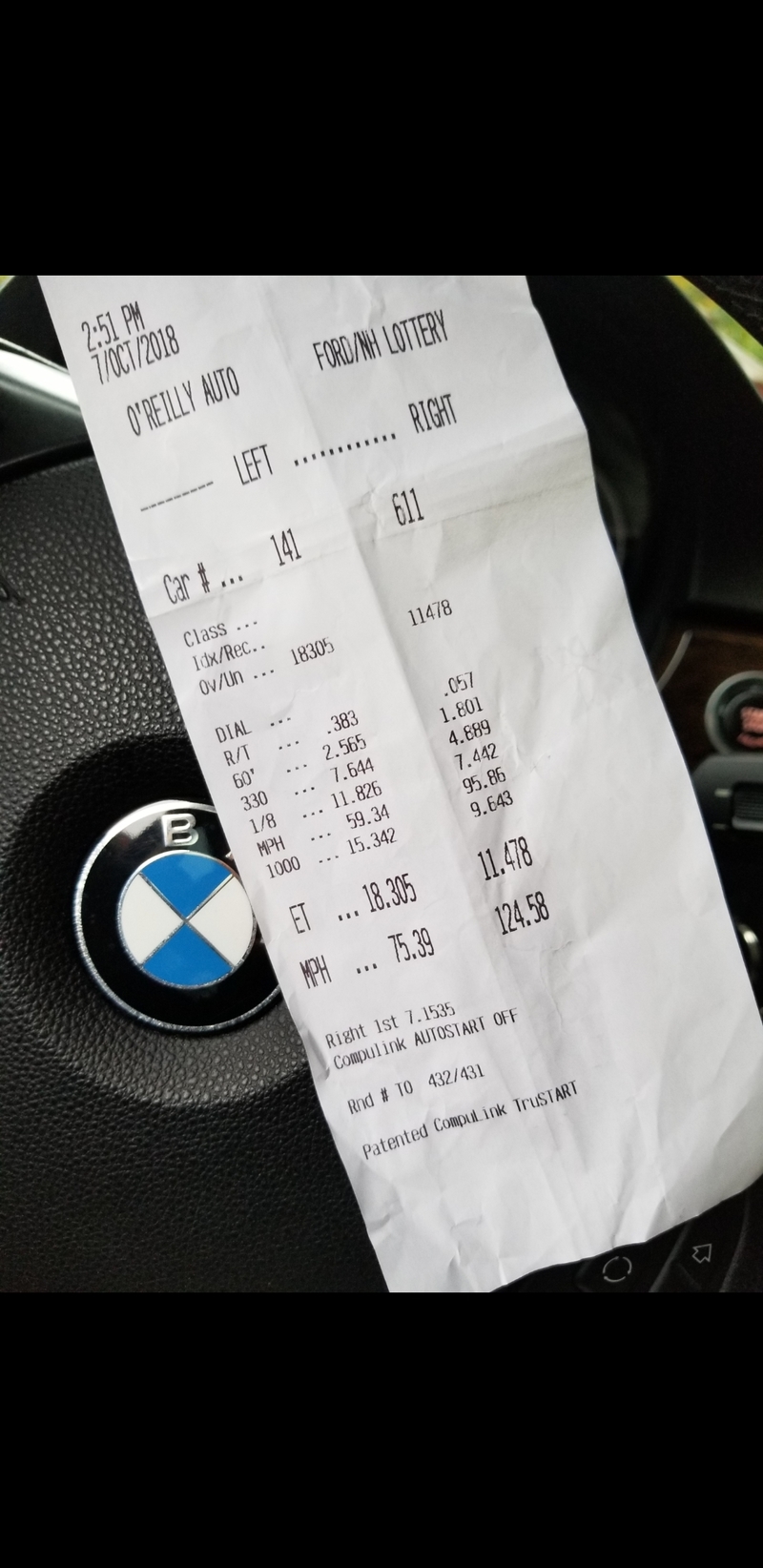 BMW 335xi Timeslip Scan