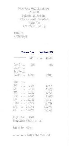 Lincoln Town Car Timeslip Scan