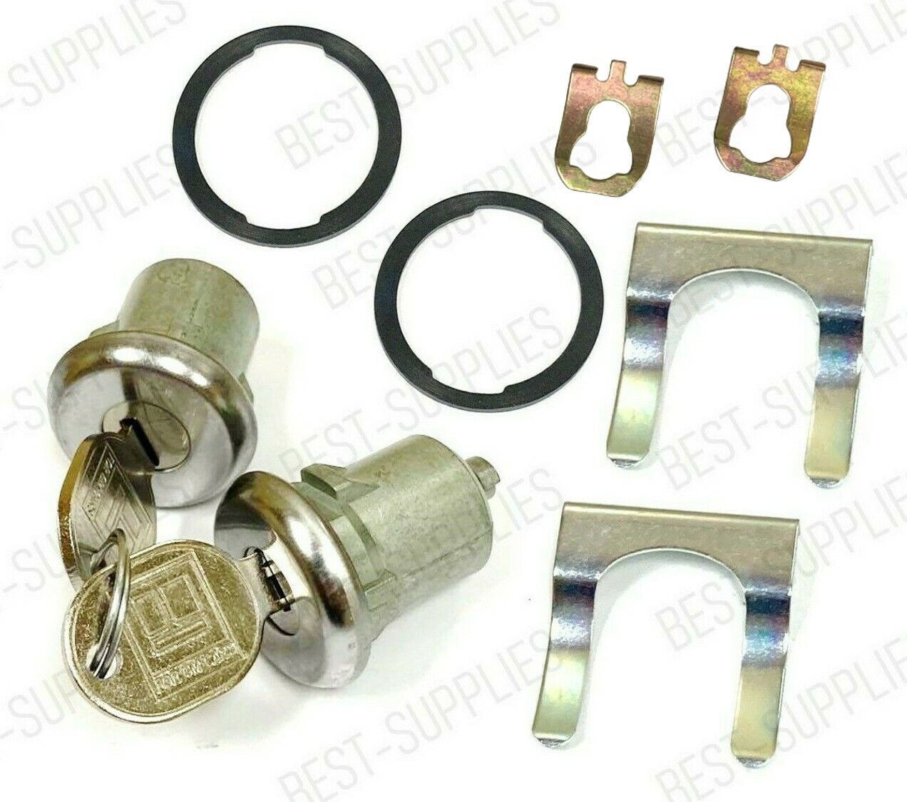 Silver Door Lock Cylinder PAIR / FOR LISTED GMC TRUCK & SUV