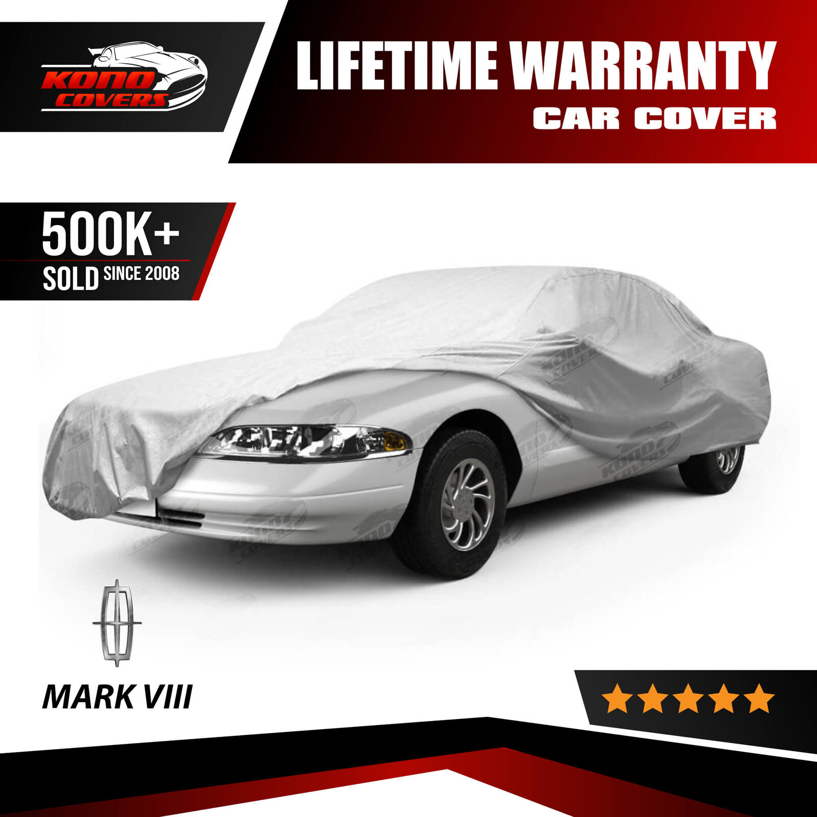 Lincoln Mark Viii 5 Layer Waterproof Car Cover 1993 1994 1995 1996 1997 1998
