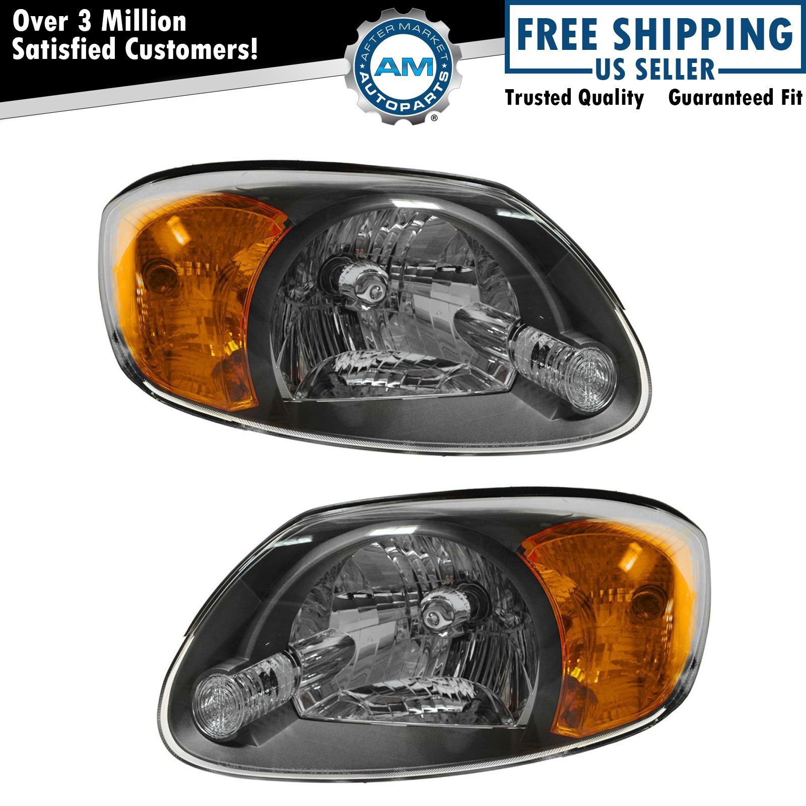 Headlight Set Left & Right For 2003-2006 Hyundai Accent HY2502128 HY2503128