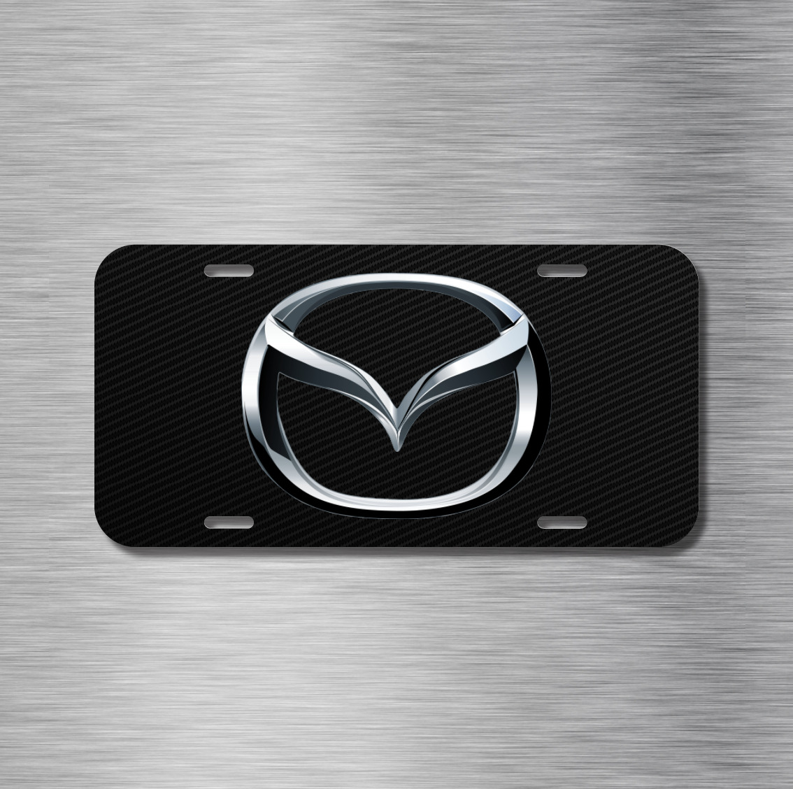 Mazda Vehicle Front License Plate Auto Car Tag 3 5 6 miata mx-5 Carbon Fiber