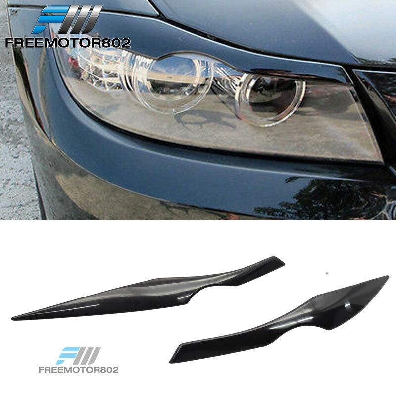 Fit 06-11 BMW 3 Series E90 4DR ABS Front Headlight Eyebrow Eyelid Cover