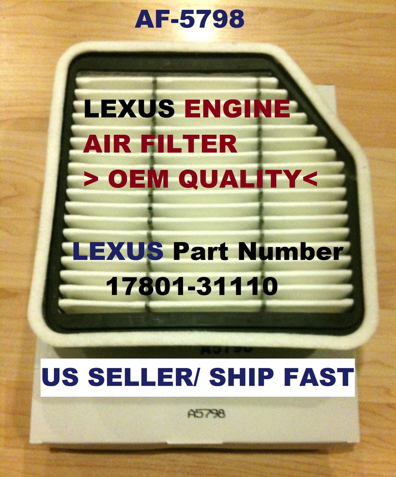 AF5798 OEM Quality Engine Air Filter for NEW LEXUS GS350 GS430 IS250 IS350 @_@
