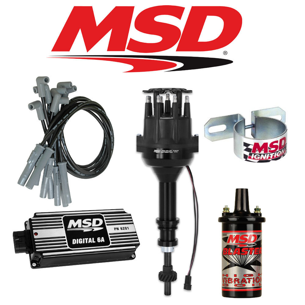 MSD Ignition Kit Black Digital 6A/Distributor/Wires/Coil Ford 351C-M/400/429/460