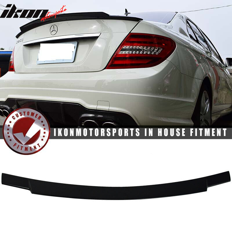 Fits 08-14 Benz C Class W204 Sedan 4Dr V Style Rear Trunk Spoiler Unpainted ABS