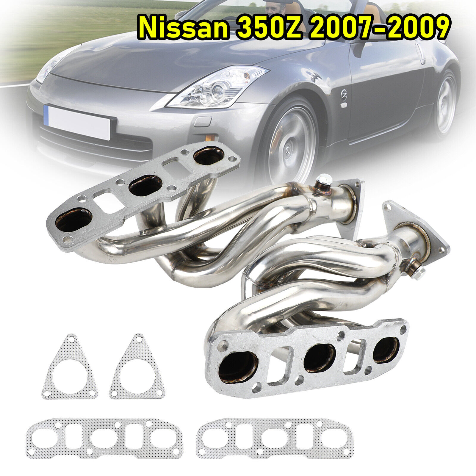 1× Stainless Exhaust Header Kit For Nissan 350Z / 370Z & 08-13 Infiniti G37 3.7
