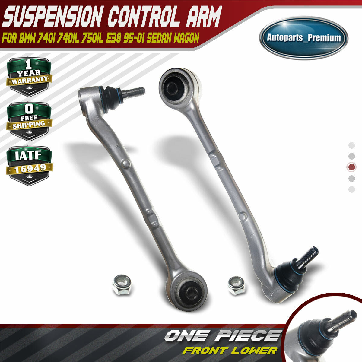 2x Lower Control Arms Front Left & Right for BMW E38 740i 740iL 750iL 1995-2001