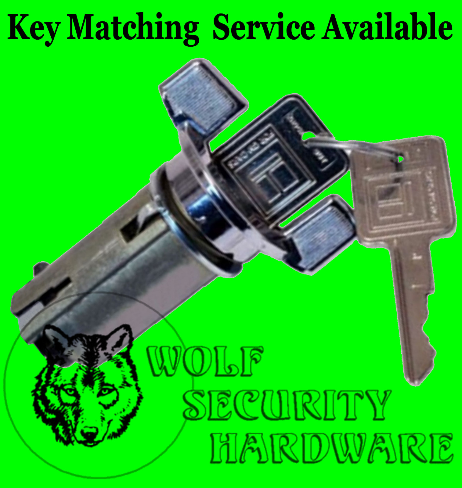 Chevy GMC Ignition Key Switch Lock Cylinder Tumbler Barrel Chrome 2 Keys 