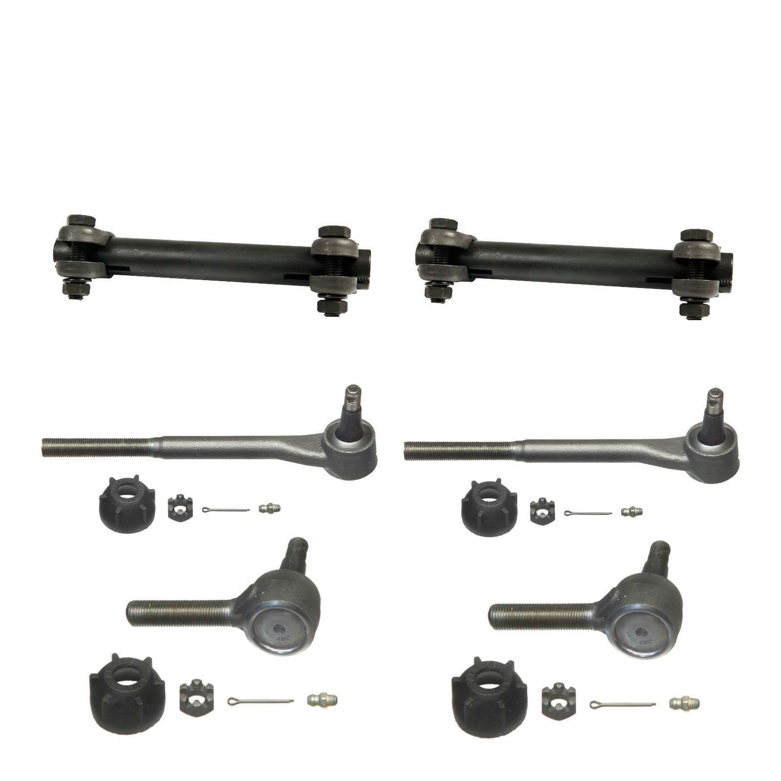 4 Front Tie Rod Ends & 2 Sleeves Chevy Bel Air One-Fifty Two-Ten