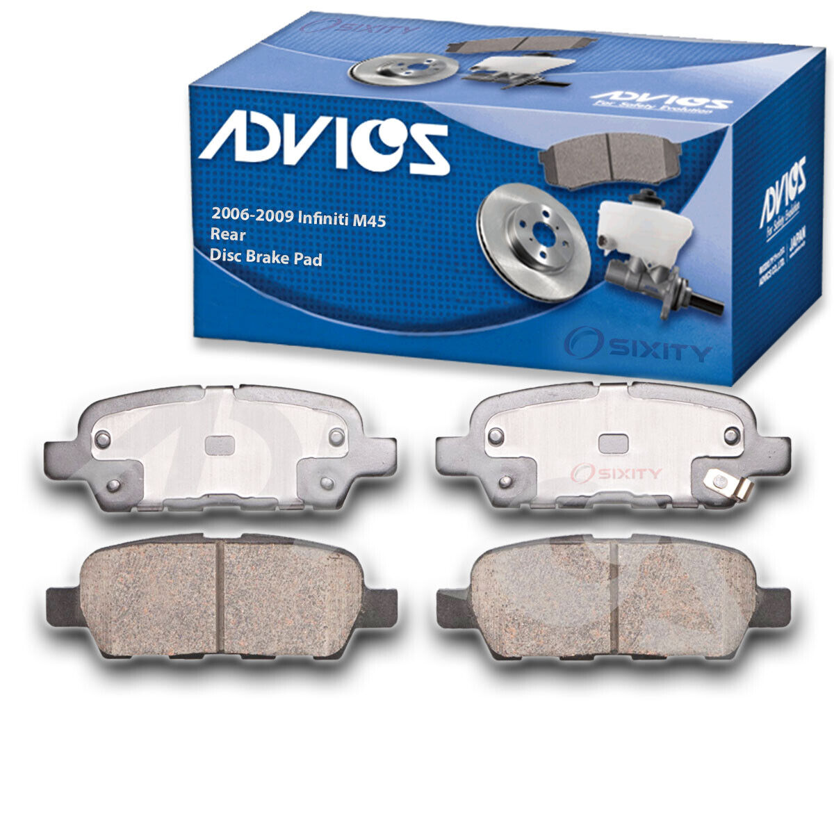 ADVICS Rear Disc Brake Pad Set for 2006-2009 Infiniti M45  - Braking Tire ut