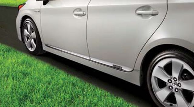 Toyota Prius 12-15 Bright Chrome Lower Body Door Moldings Genuine OEM OE