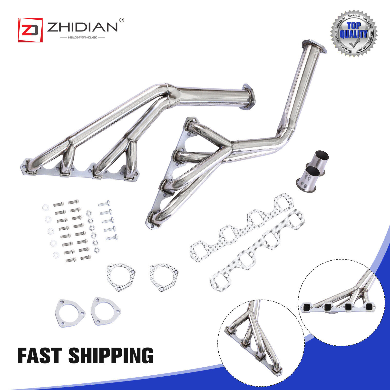 Stainless Steel Manifold Header For 64-70 Mustang 260/289/302 V8 Tri-y Header