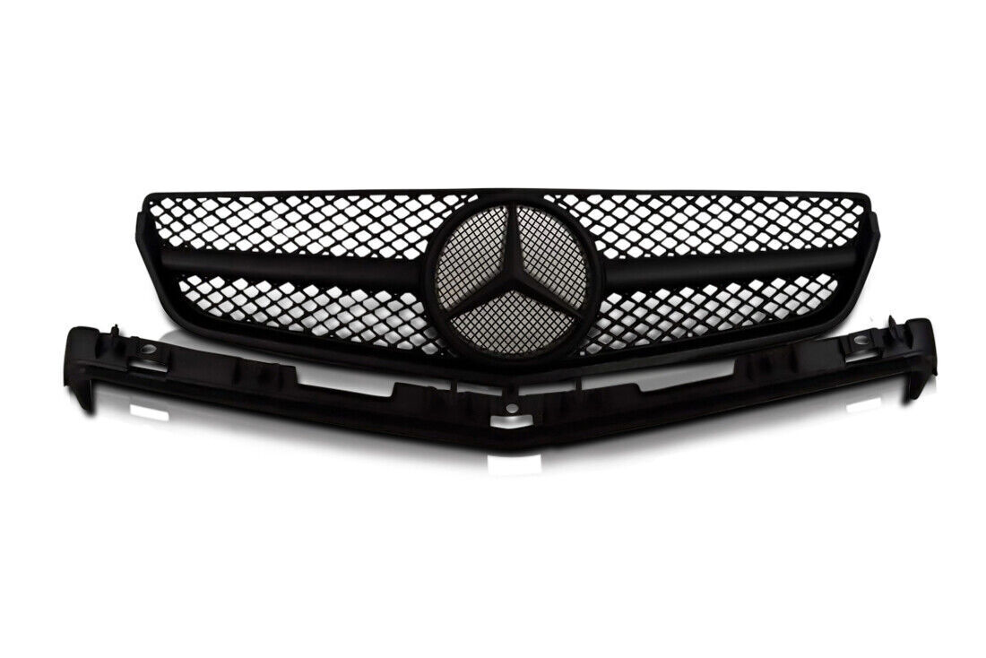 W207 E350 E550 COUPE Grille Grill SLS AMG ALL GLOSSY Black 2010 2013 MERCEDES