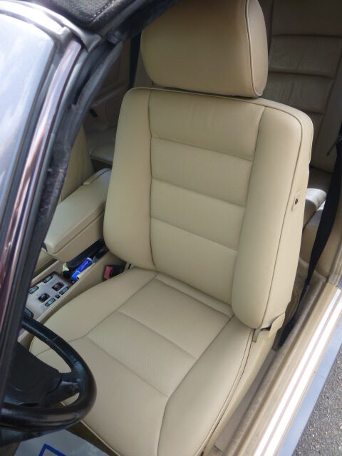 MERCEDES BENZ GRAY MB LEATHER SEAT COVERS  1991  300E STYLE #3