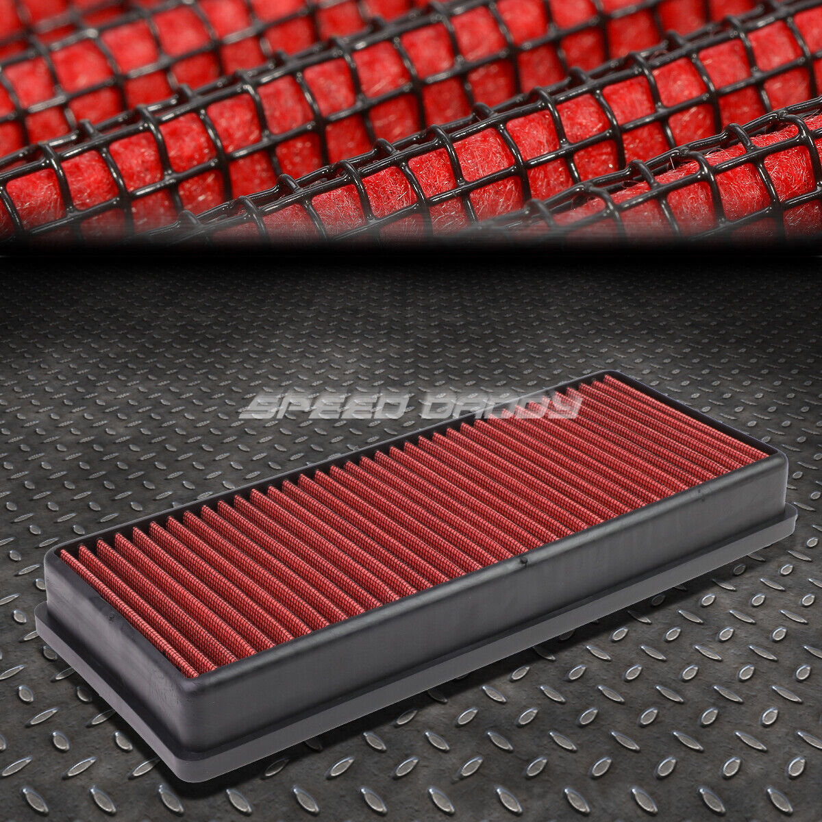 FOR CL/CLS/E/GL CLASS AMG RED REUSABLE/WASHABLE DROP IN AIR FILTER PANEL