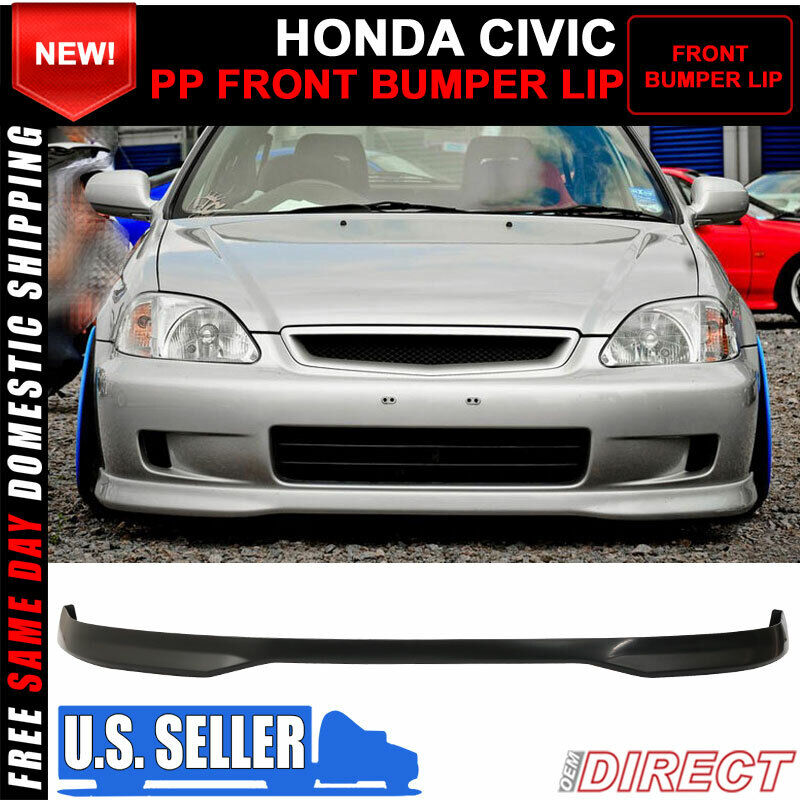 Fits 99-00 Honda Civic EK Sedan Coupe TR Style Front Bumper Lip Spoiler - PP