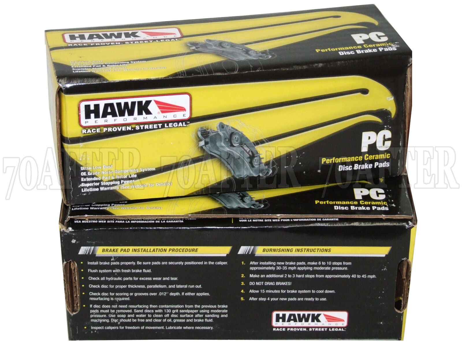 Hawk Ceramic Brake Pads (Front & Rear Set) for 06-13 Chevy C6 Corvette Z06