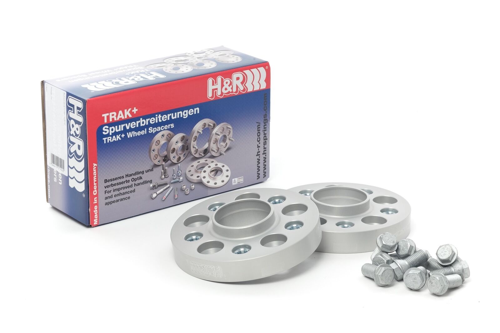 H&R 30mm Silver Bolt On Wheel Spacers for 2007-2015 Audi TTS Quattro