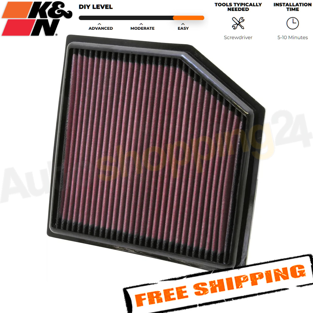K&N 33-2452 Replacement Air Filter for 2015-2023 Lexus IS300