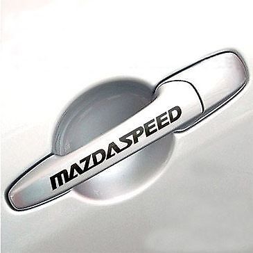 MAZDASPEED 3 5 6  CX7 RX7 Mazda Door Handle Decal sticker emblem logo BLACK pair