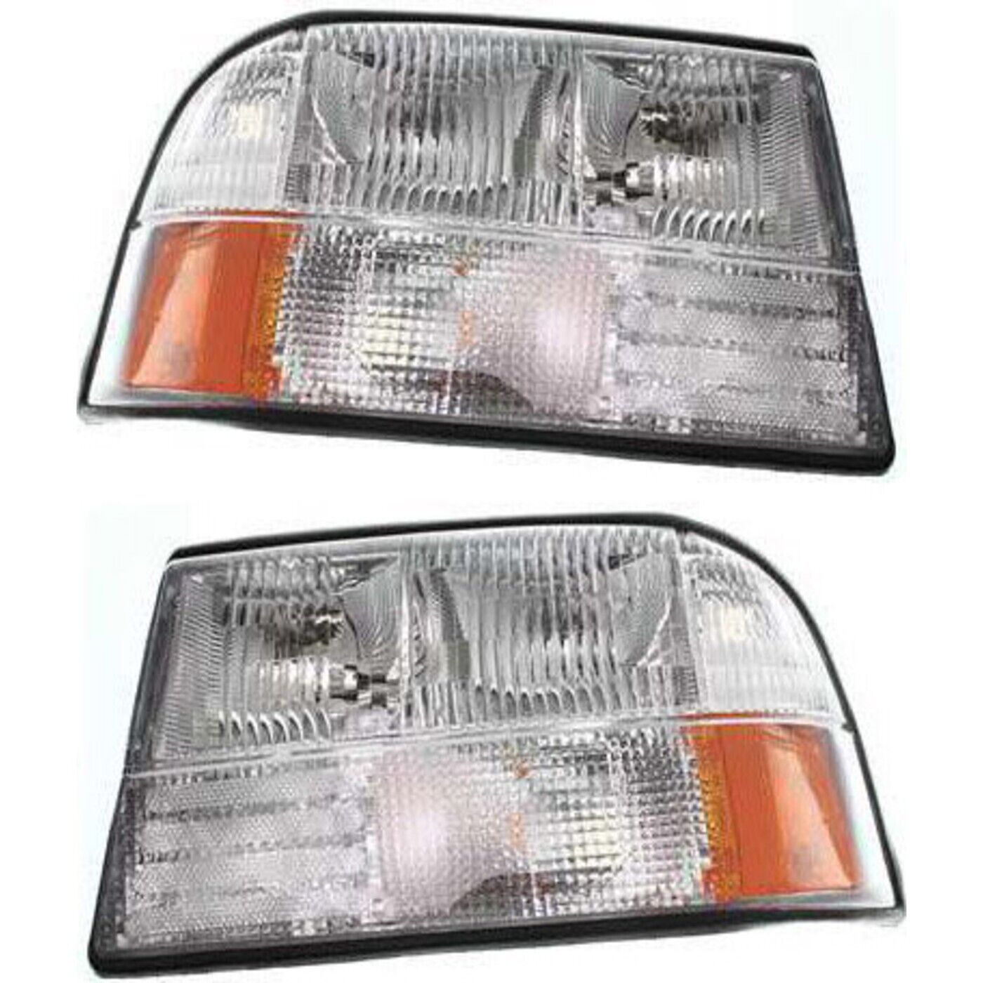 Headlight Set For 1998-2004 GMC Sonoma Left and Right Side Halogen with bulb(s)
