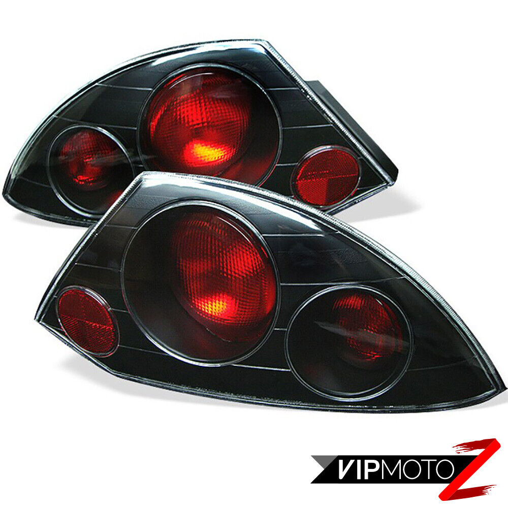 For 00-02 Mitsubishi Eclipse GT/RS/SPYDER Black JDM Signal Stop Tail Light Lamps