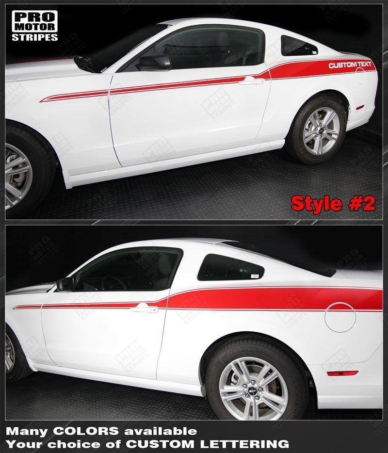 Ford Mustang 2005-2014 Javelin Side Accent Stripes Decals (Choose Color)