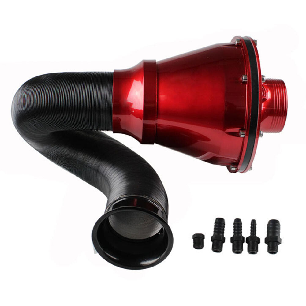 New Red Universal Apollo Cold Air Intake Induction Kit With Air Box & Filter