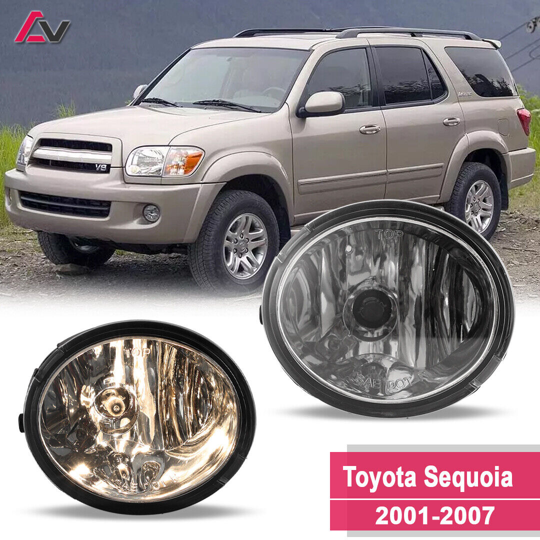 Fog Light For Toyota Sequoia 2001-2007 Clear Lens Pair Bumper Lamp+Wiring+Switch
