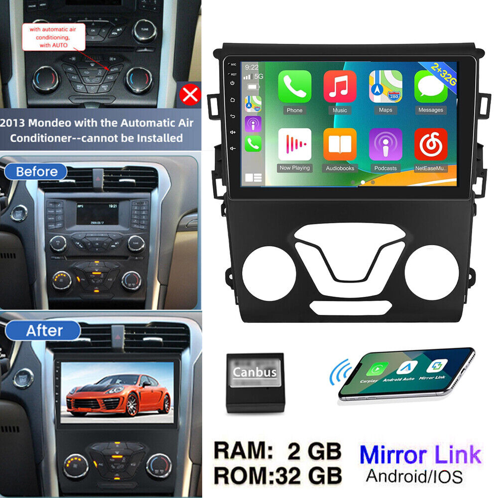 For Ford Fusion Mondeo 2013-2016 Android 12 Car Player Car Radio Stereo GPS Navi