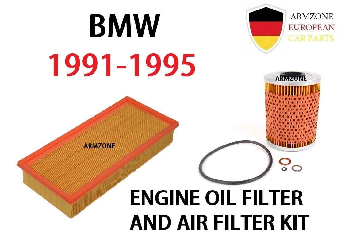 Engine Oil Filter With Air Filter Kit for 1991-1995 BMW E34, 525i, 525iT, M5