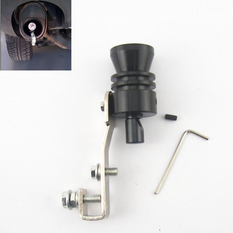 Black Exhaust Muffler Pipe Whistle Turbo Sound Simulator Whistler Kits Universal